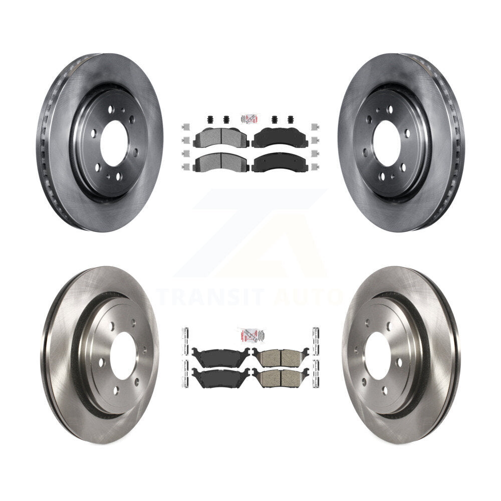 Kit de plaquettes en céramique et de rotors de frein à disque, semi-métalliques avant et arrière, pour Ford F-150