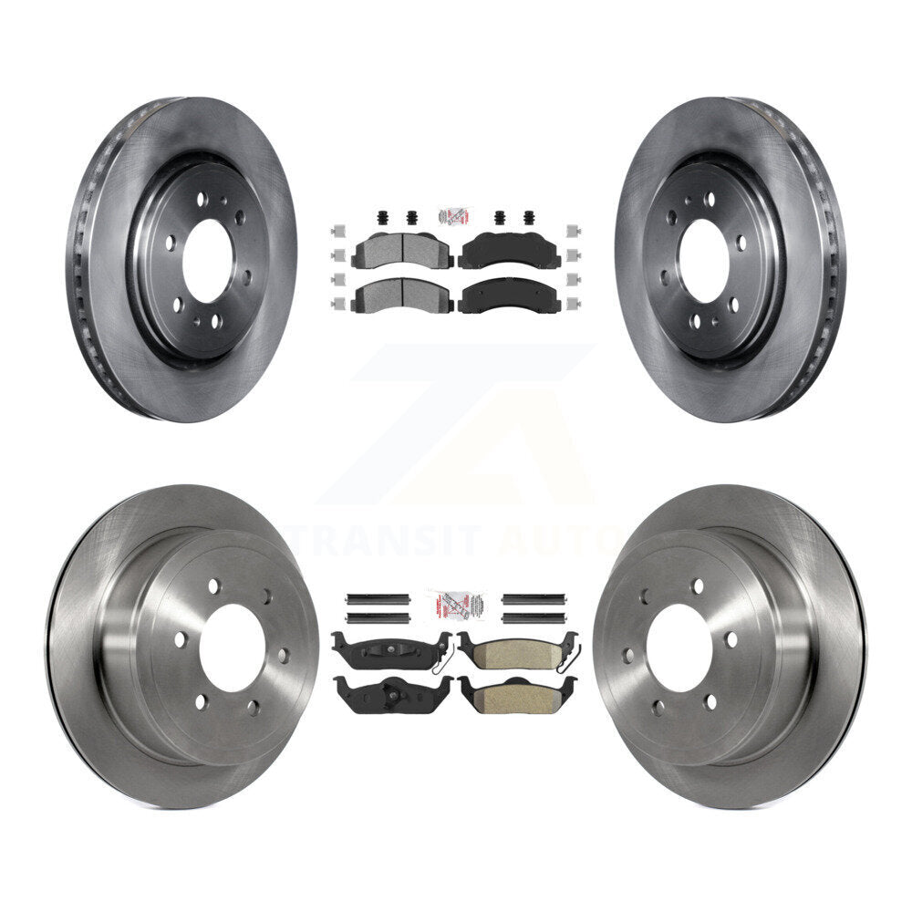 Kit de plaquettes semi-métalliques avant et arrière et disques de frein pour Ford F-150 avec roue à 6 écrous