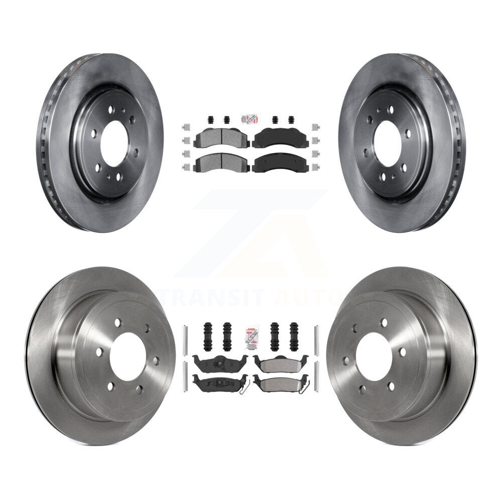 Kit de plaquettes semi-métalliques avant et arrière et disques de frein pour Ford F-150 avec roue à 6 écrous