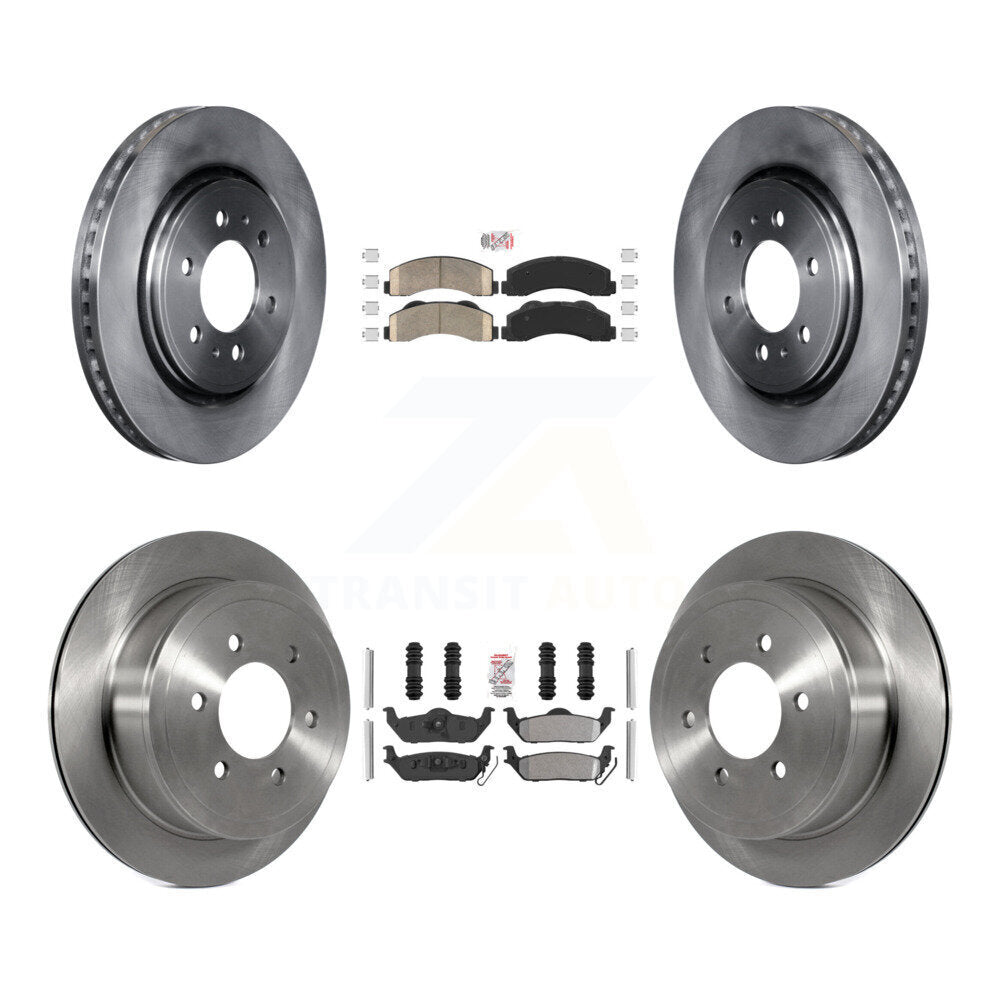 Kit de plaquettes semi-métalliques avant et arrière en céramique et disques de frein pour Ford F-150