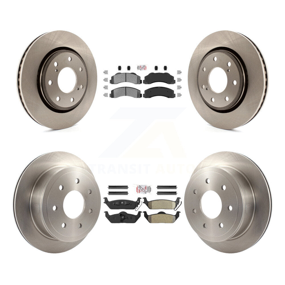 Kit de plaquettes semi-métalliques avant et arrière et disques de frein pour Ford F-150 avec roue à 7 écrous