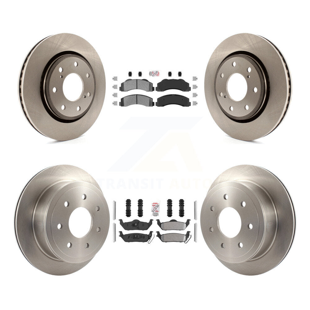 Kit de plaquettes semi-métalliques avant et arrière et disques de frein pour Ford F-150 avec roue à 7 écrous