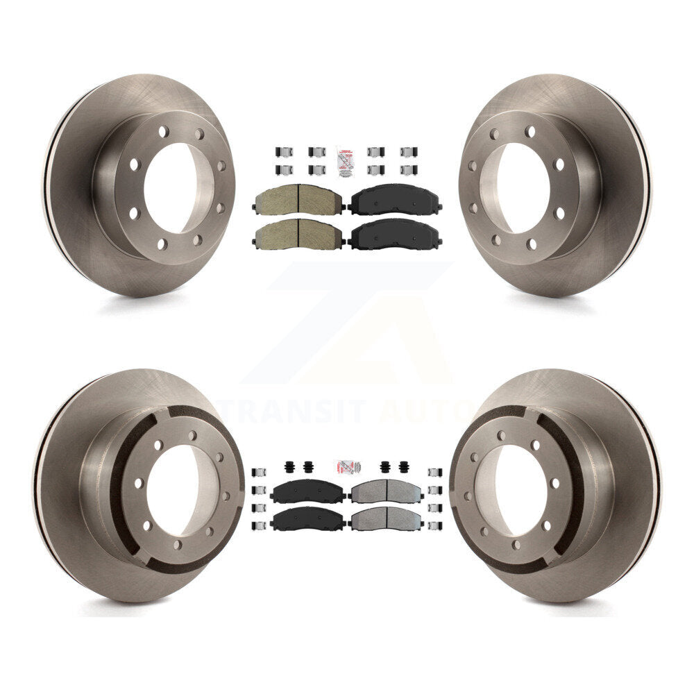Kit de rotors de frein à plaquettes semi-métalliques avant et arrière, pour Ford F-350 Super Duty 4W 2013