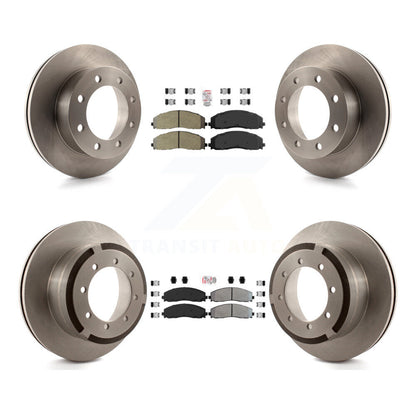 Kit de rotors de frein à plaquettes semi-métalliques avant et arrière, pour Ford F-350 Super Duty 4W 2013