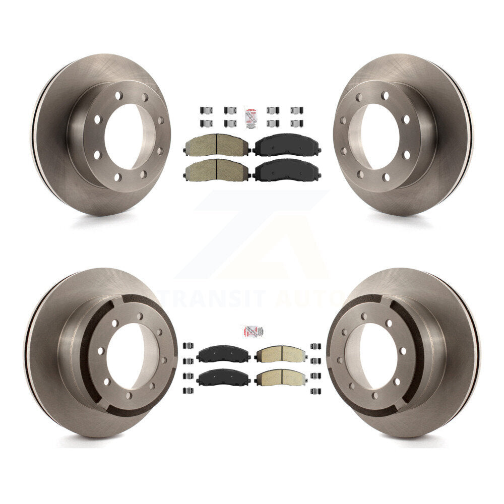 Kit de rotors de frein à plaquettes semi-métalliques avant et arrière, pour Ford F-350 Super Duty 4W 2013