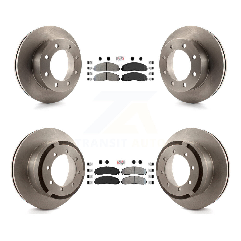 Kit de rotors de frein à plaquettes semi-métalliques avant et arrière, pour Ford F-350 Super Duty 4W 2013