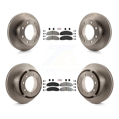 Kit de rotors de frein à plaquettes semi-métalliques avant et arrière, pour Ford F-350 Super Duty 4W 2013