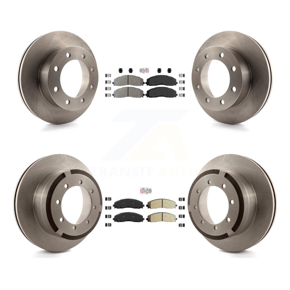 Kit de rotors de frein à plaquettes semi-métalliques avant et arrière, pour Ford F-350 Super Duty 4W 2013