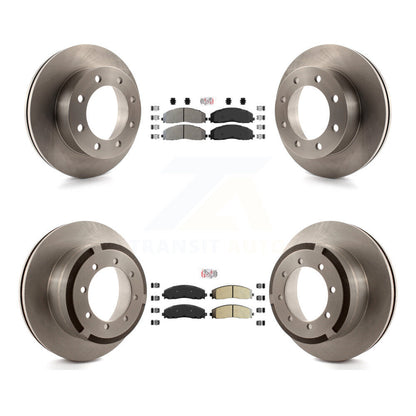 Kit de rotors de frein à plaquettes semi-métalliques avant et arrière, pour Ford F-350 Super Duty 4W 2013