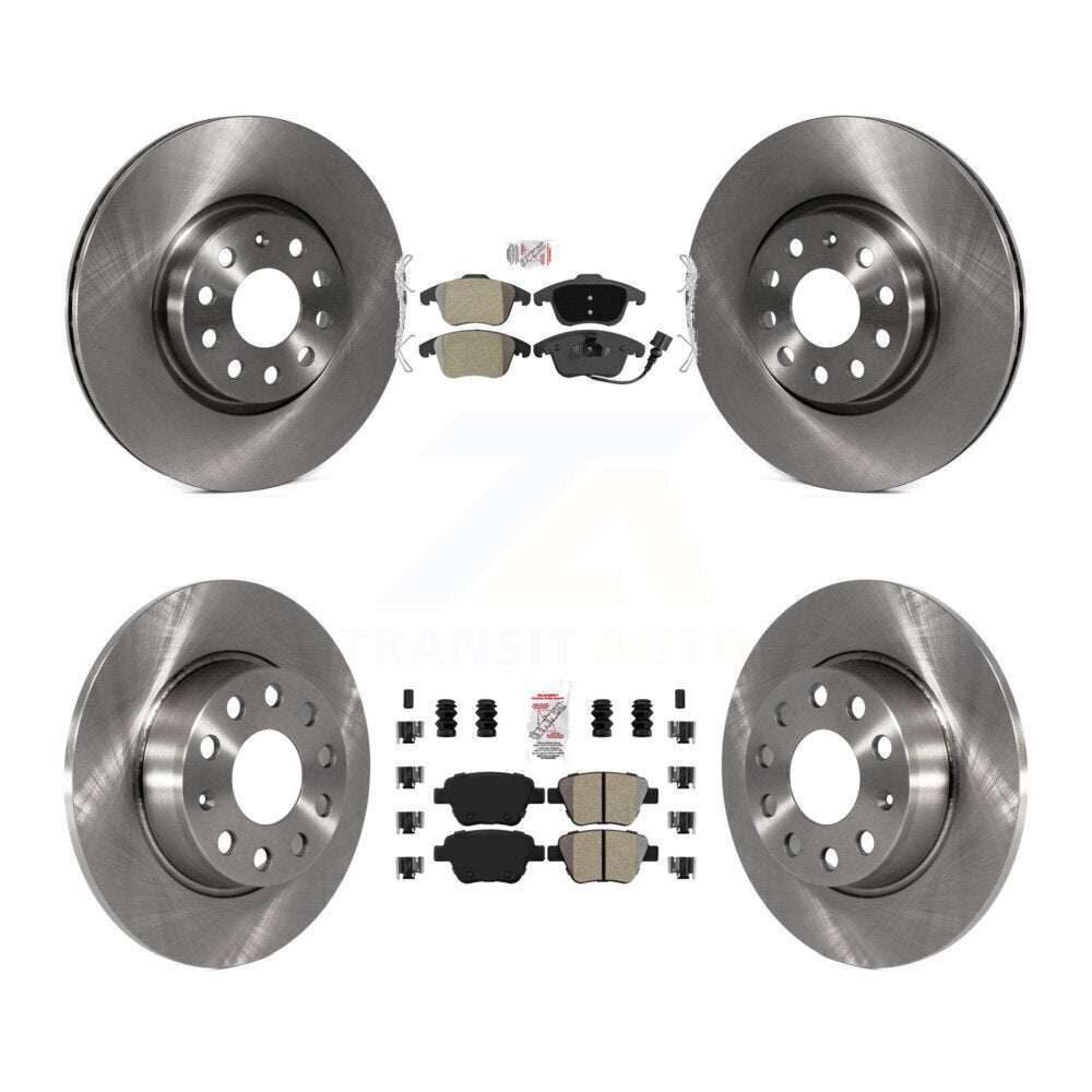 Kit de plaquettes semi-métalliques avant et arrière et rotor de frein pour Volkswagen Passa 2012 – 2014