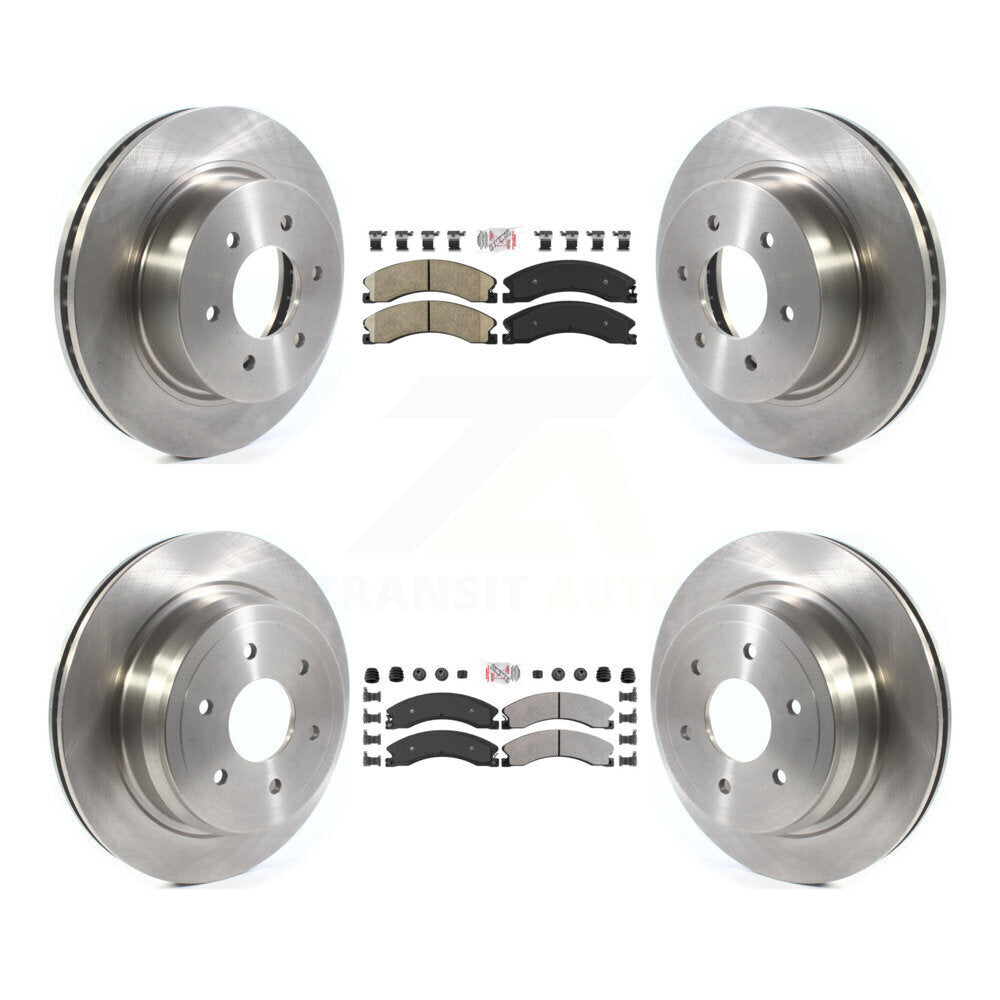 Kit de plaquettes semi-métalliques et de rotor de frein avant et arrière en céramique, pour Nissan TITAN X 16-24