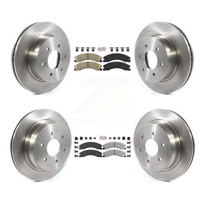 Kit de plaquettes semi-métalliques et de rotor de frein avant et arrière en céramique, pour Nissan TITAN X 16-24