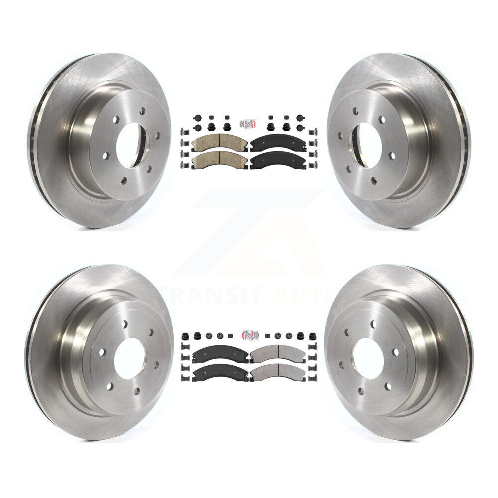 Kit de plaquettes semi-métalliques et de rotor de frein avant et arrière en céramique, pour Nissan TITAN X 16-24