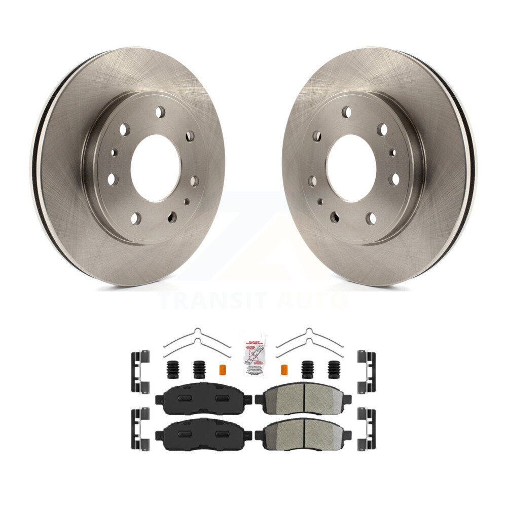 Rotors de frein avant et kit de plaquettes semi-métalliques pour Ford F-150 2009 avec roue à 7 écrous