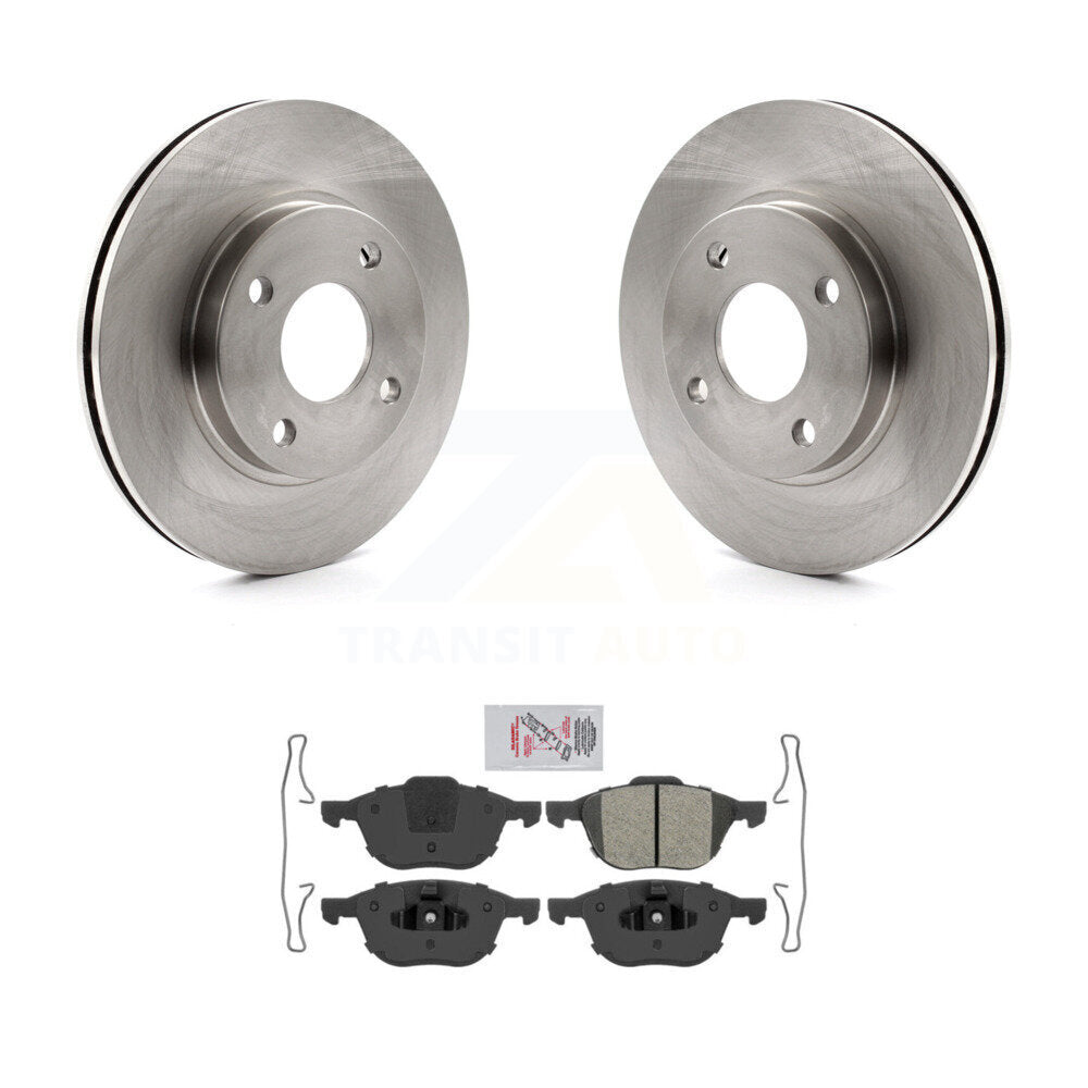 Kit de rotor de frein à disque avant et de plaquettes semi-métalliques pour Ford Focus 2004 à partir de 04 05