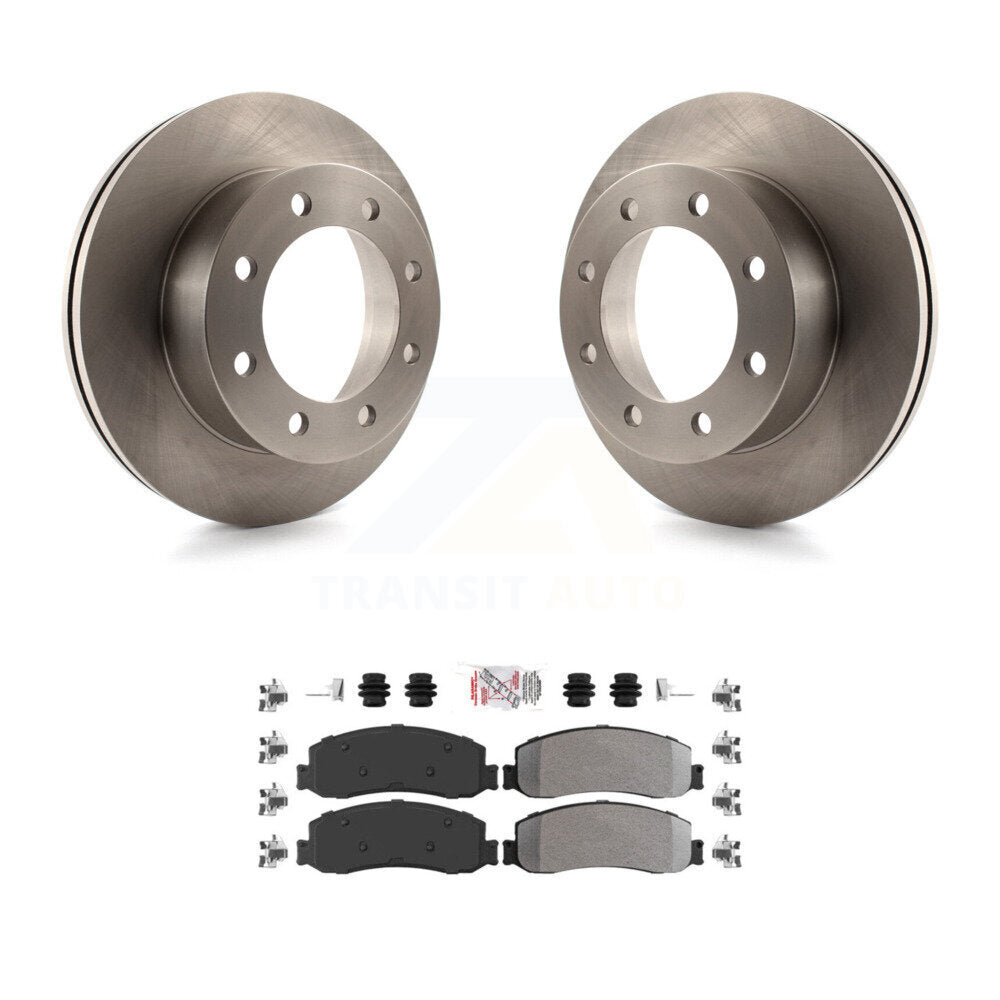 Kit de plaquettes semi-métalliques de rotors de frein à disque avant pour Ford F-350 Super Duty 4W 2012