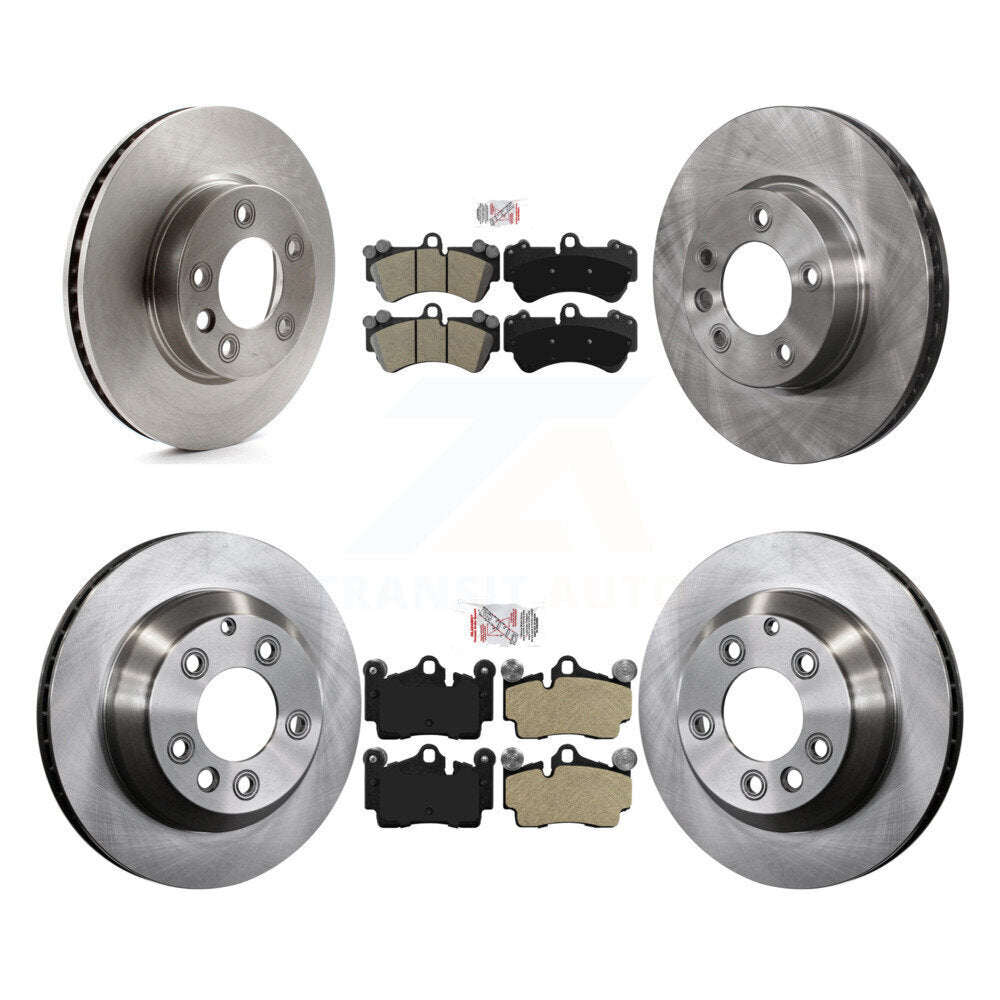Kit de plaquettes semi-métalliques avant et arrière et Rotor de frein à disque (6 pièces) pour Volkswagen Touare