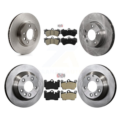 Kit de plaquettes semi-métalliques avant et arrière et Rotor de frein à disque (6 pièces) pour Volkswagen Touare