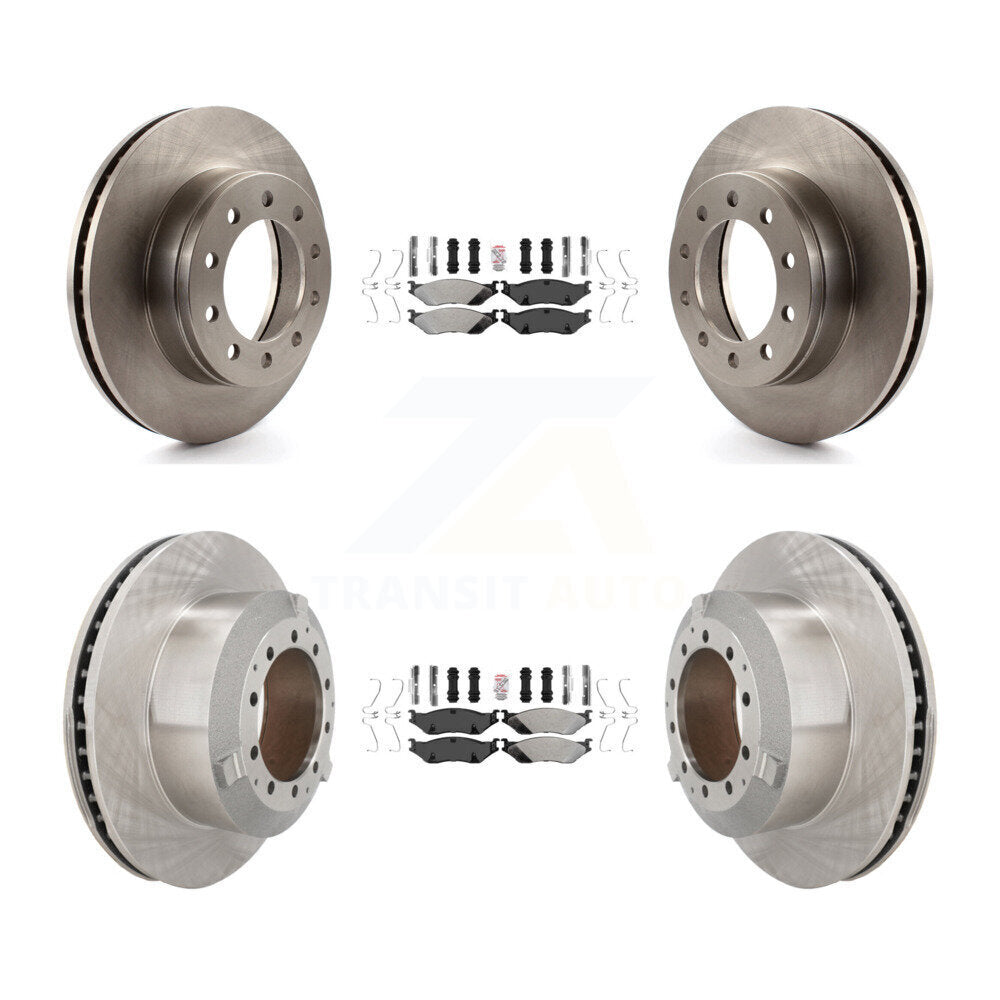 Kit de plaquettes semi-métalliques avant et arrière et Rotor de frein, pour Ford F-450 Super Duty F-55