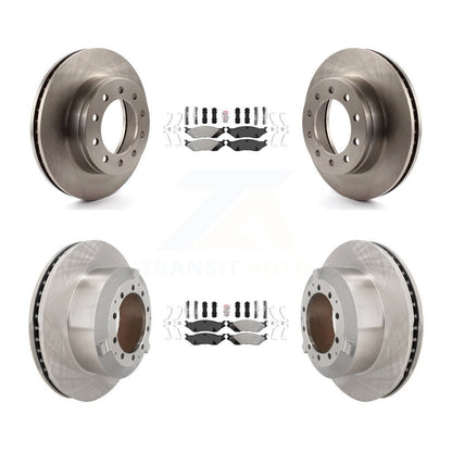 Kit de plaquettes semi-métalliques avant et arrière et Rotor de frein, pour Ford F-450 Super Duty F-55