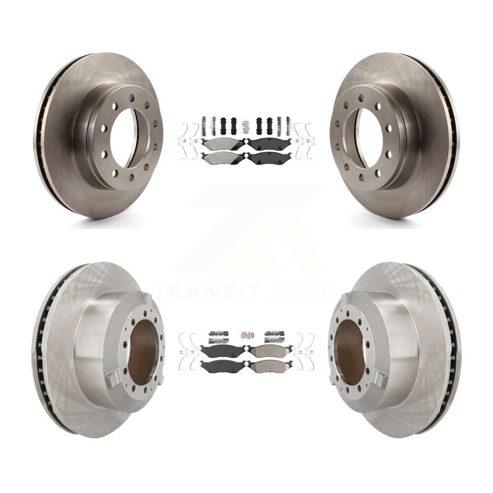 Kit de plaquettes semi-métalliques avant et arrière et Rotor de frein, pour Ford F-450 Super Duty F-55