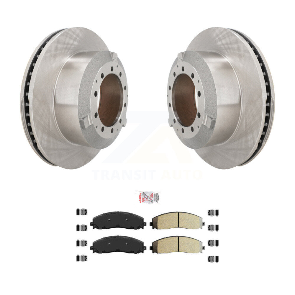 Kit de rotor de frein arrière et de plaquettes semi-métalliques pour châssis de cabine Ford F-350 Super Duty