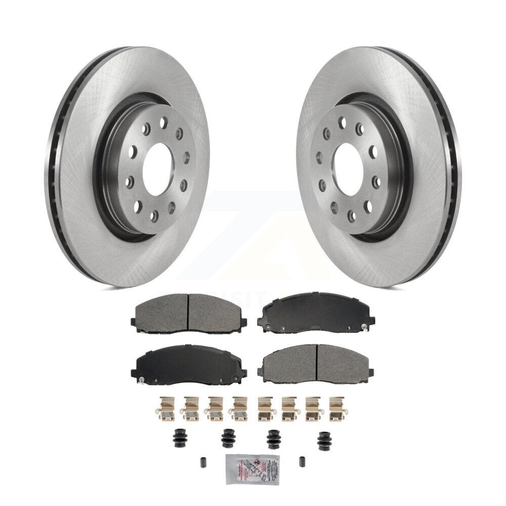 Kit de rotors de frein à disque avant et plaquettes semi-métalliques pour Jeep Wrangler Gladiator