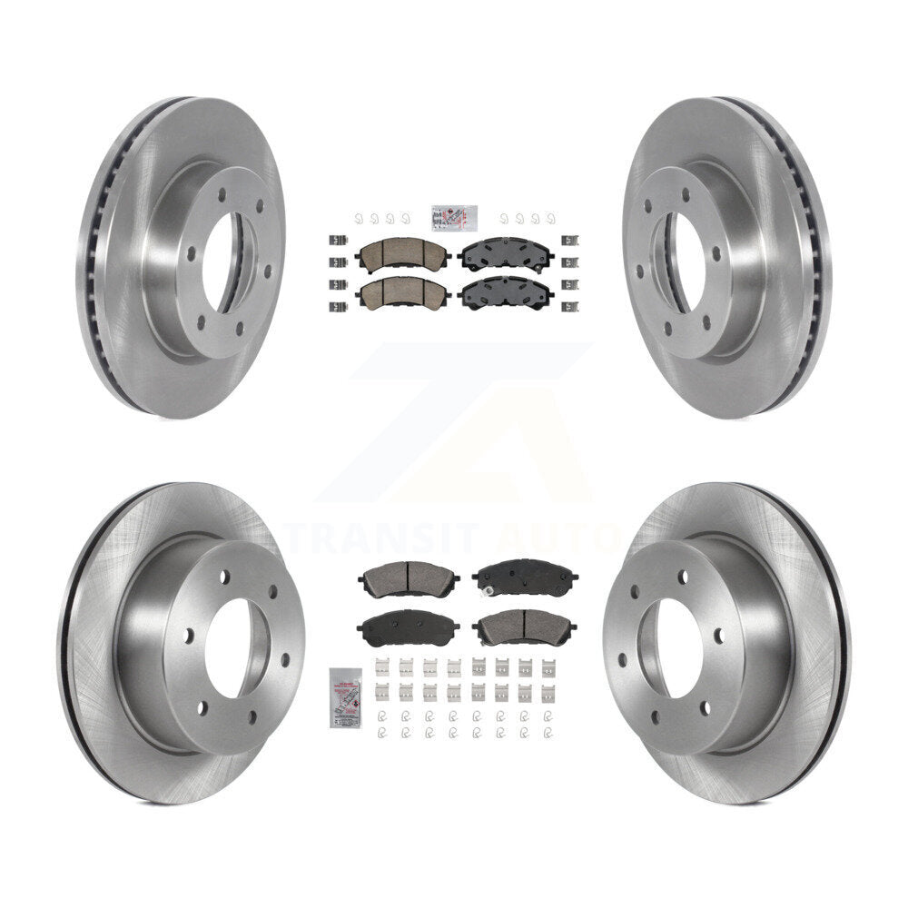 Kit de plaquettes en céramique et de rotors de frein à disque avant et arrière pour Ford Ranger 2019 – 2023