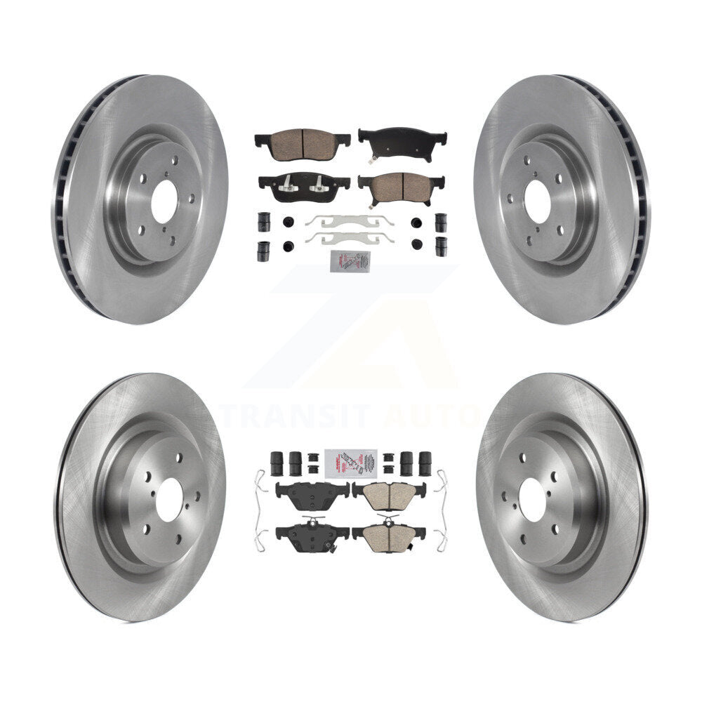 Kit de plaquettes en céramique et de rotors de frein à disque avant et arrière pour Subaru Ascent 2019 – 2024