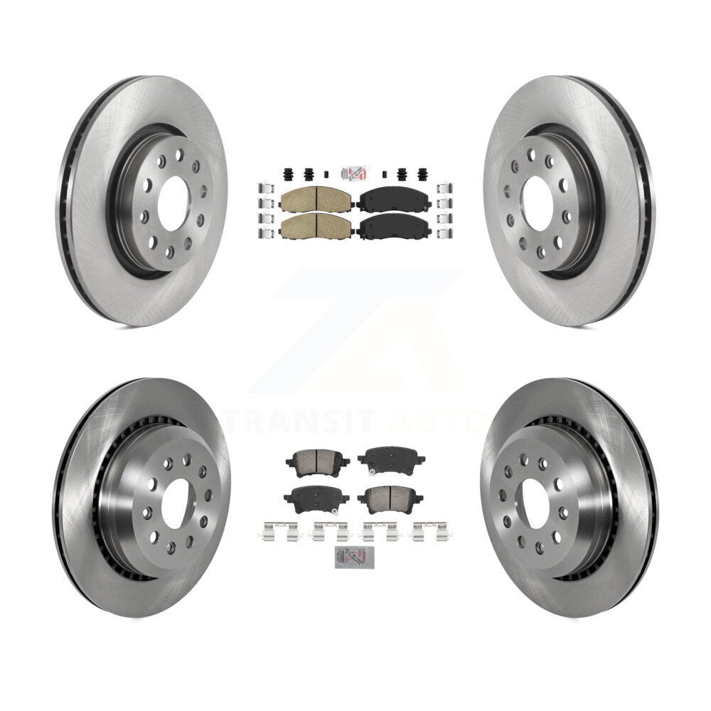 Kit de plaquettes en céramique et de rotors de frein à disque avant et arrière, pour Jeep Gladiator 2020 – 2023