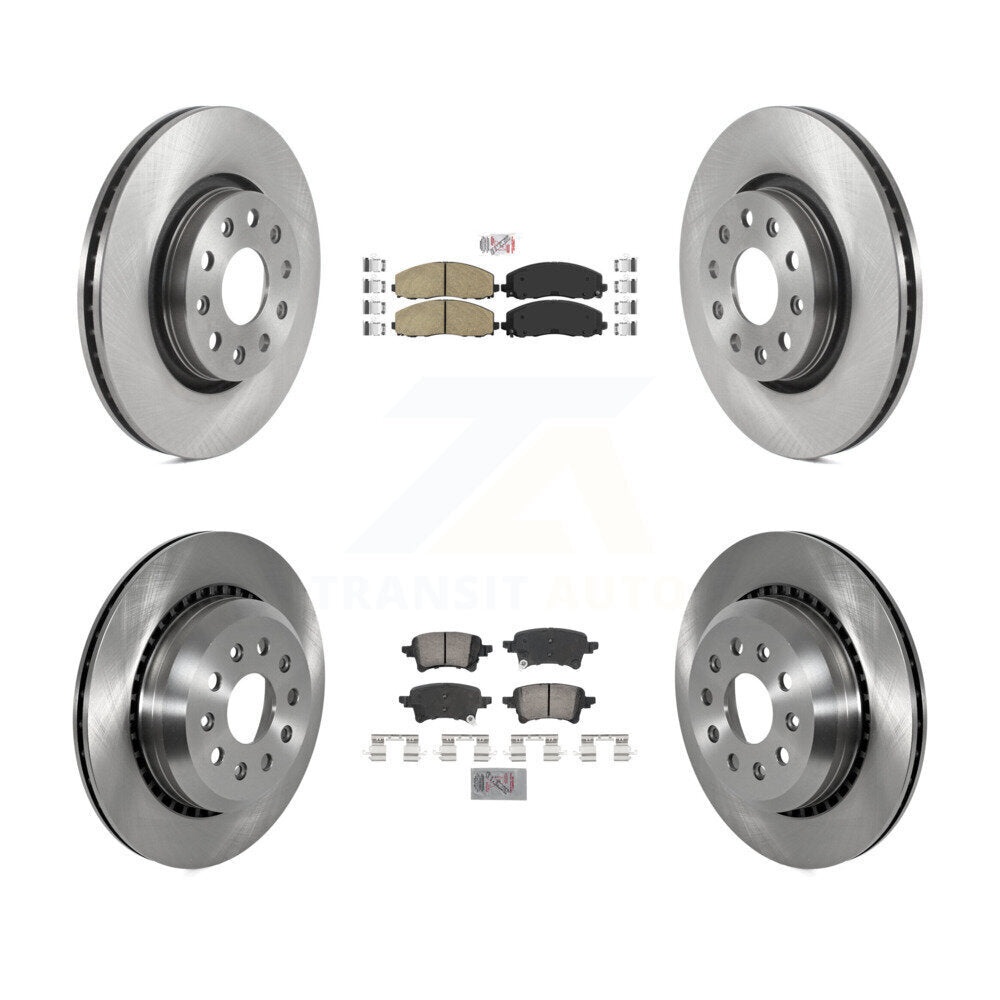 Kit de plaquettes en céramique et de rotors de frein à disque avant et arrière, pour Jeep Gladiator 2020 – 2023