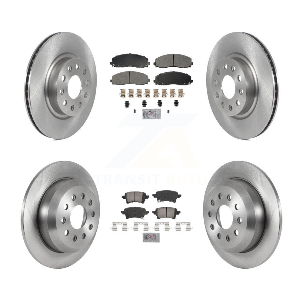 Kit de rotors de frein à disque et plaquettes en céramique semi-métalliques avant et arrière pour Jeep Wrangle