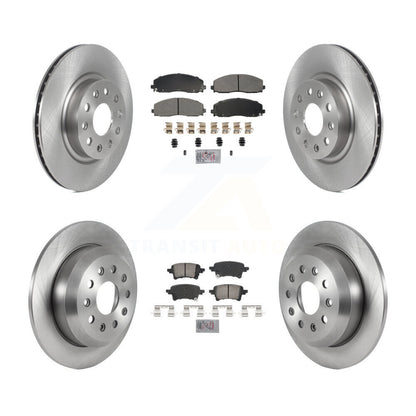 Kit de rotors de frein à disque et plaquettes en céramique semi-métalliques avant et arrière pour Jeep Wrangle