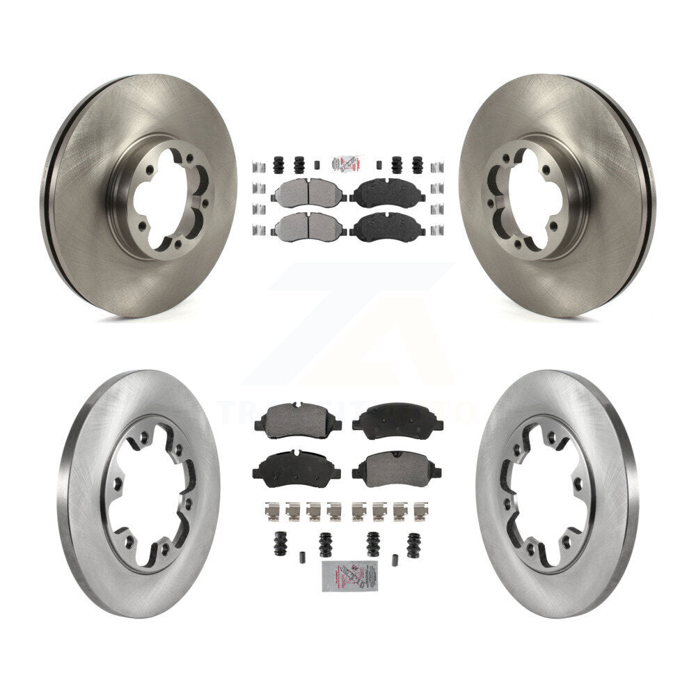 Kit de plaquettes semi-métalliques avant et arrière et disques de frein pour Ford Transit-350 HD