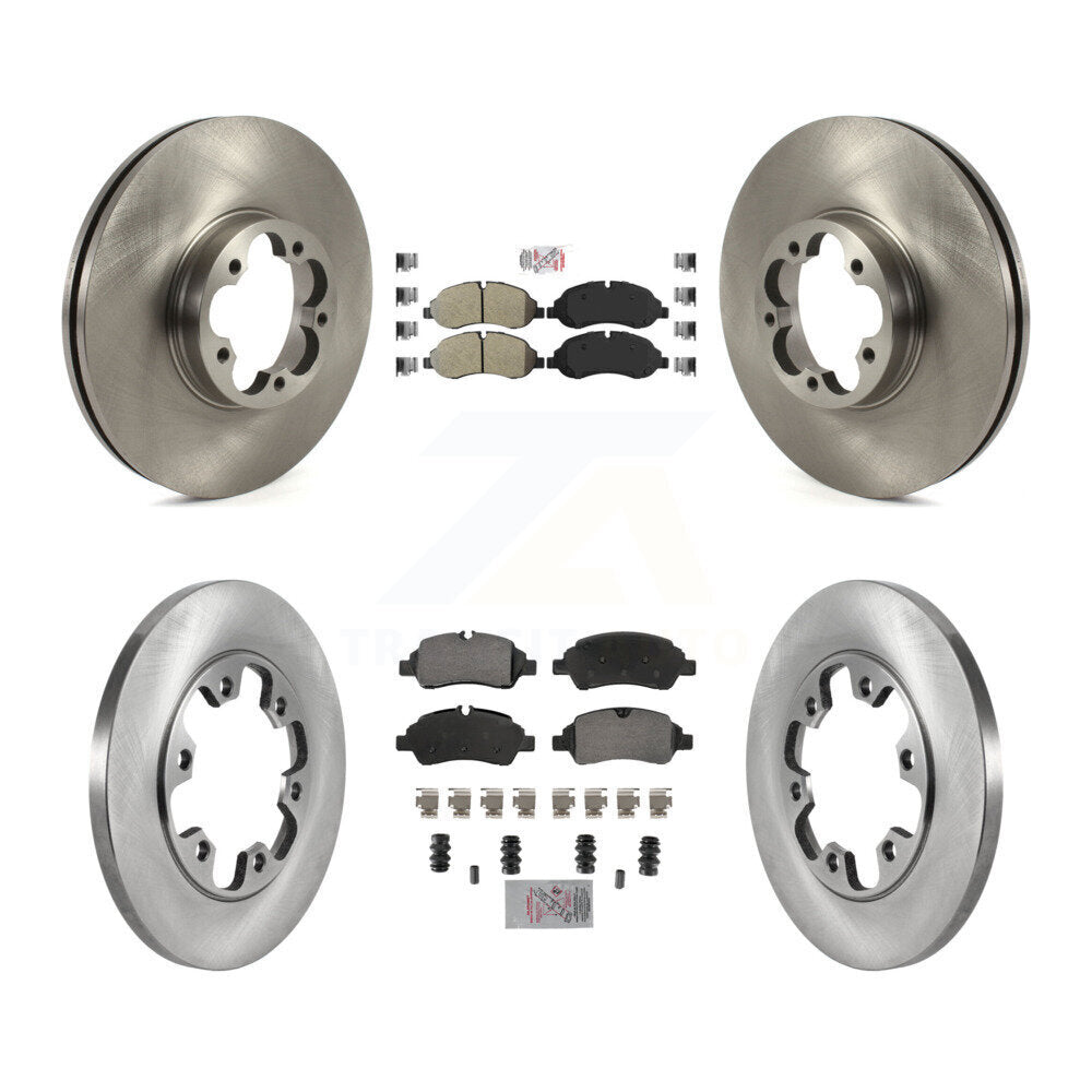 Kit de plaquettes semi-métalliques avant et arrière et disques de frein pour Ford Transit-350 HD