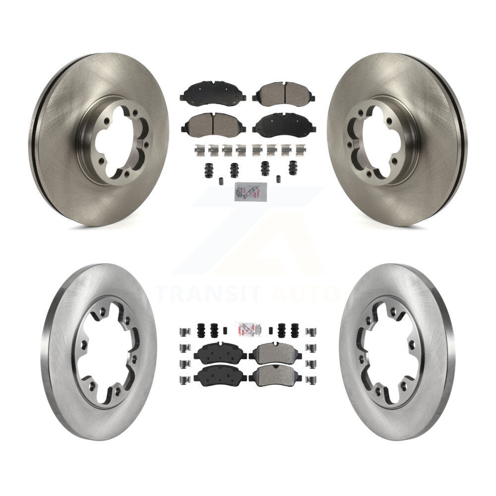 Kit de plaquettes semi-métalliques avant et arrière et disques de frein pour Ford Transit-350 HD