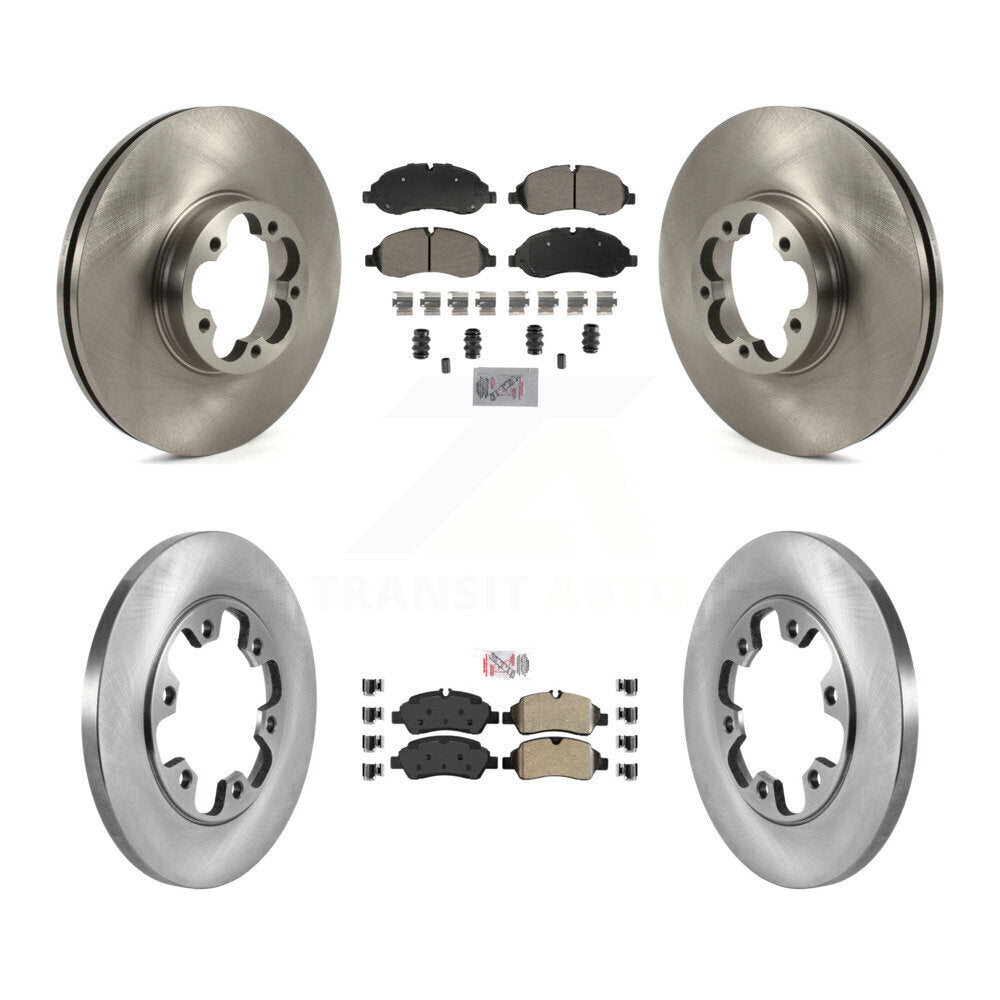 Kit de plaquettes semi-métalliques avant et arrière et disques de frein pour Ford Transit-350 HD