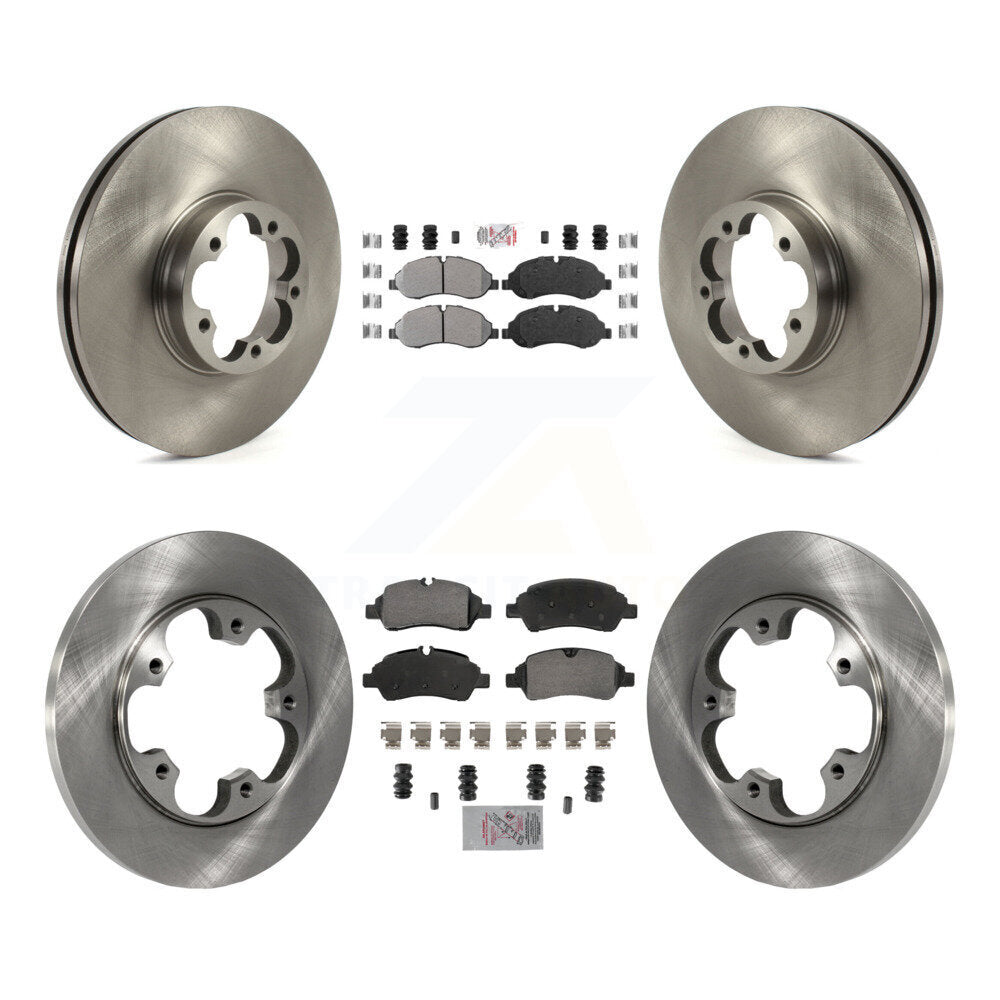 Kit de plaquettes semi-métalliques avant et arrière et disques de frein pour Ford Transit-350 HD