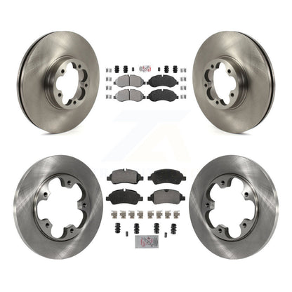 Kit de plaquettes semi-métalliques avant et arrière et disques de frein pour Ford Transit-350 HD