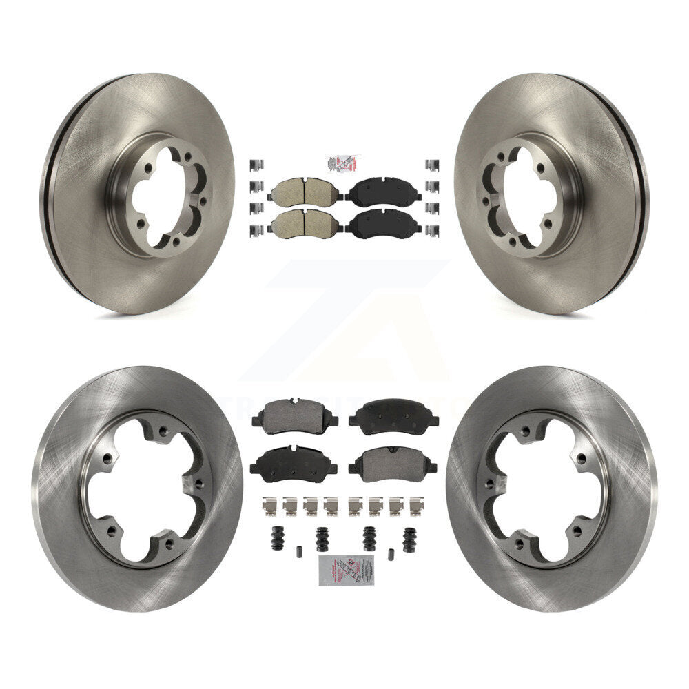 Kit de plaquettes semi-métalliques avant et arrière et disques de frein pour Ford Transit-350 HD