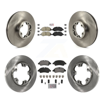 Kit de plaquettes semi-métalliques avant et arrière et disques de frein pour Ford Transit-350 HD