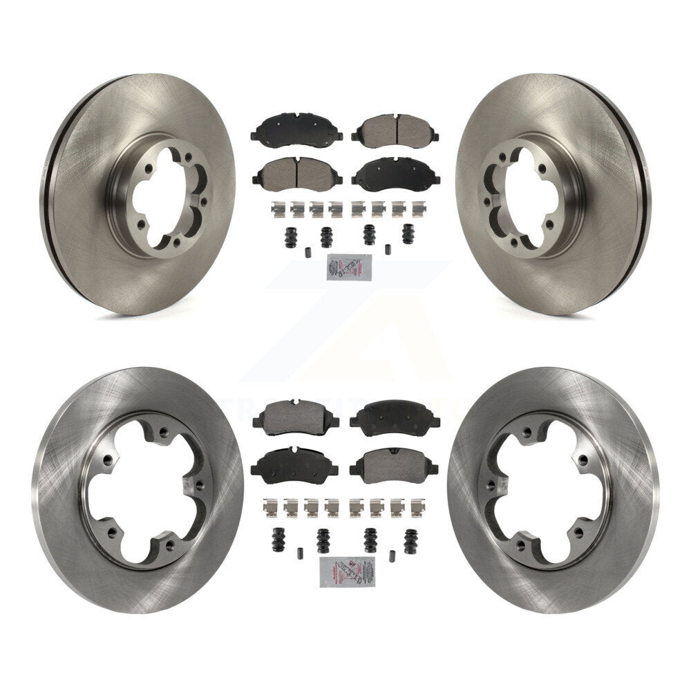 Kit de plaquettes semi-métalliques avant et arrière et disques de frein pour Ford Transit-350 HD