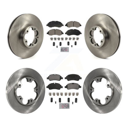 Kit de plaquettes semi-métalliques avant et arrière et disques de frein pour Ford Transit-350 HD