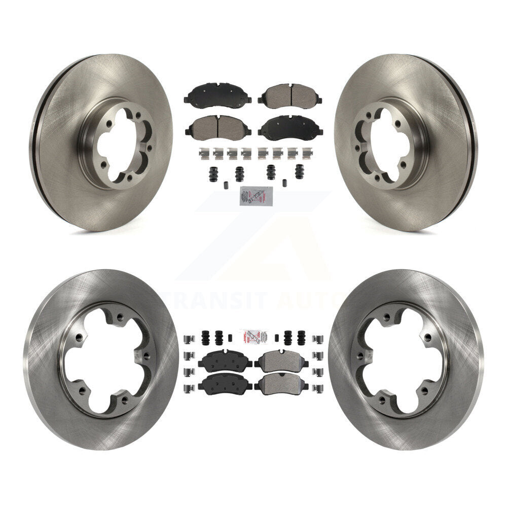 Kit de plaquettes semi-métalliques avant et arrière et disques de frein pour Ford Transit-350 HD