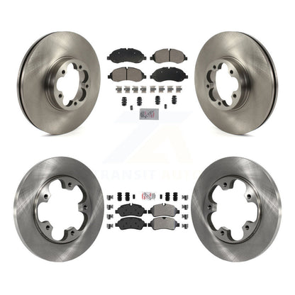 Kit de plaquettes semi-métalliques avant et arrière et disques de frein pour Ford Transit-350 HD