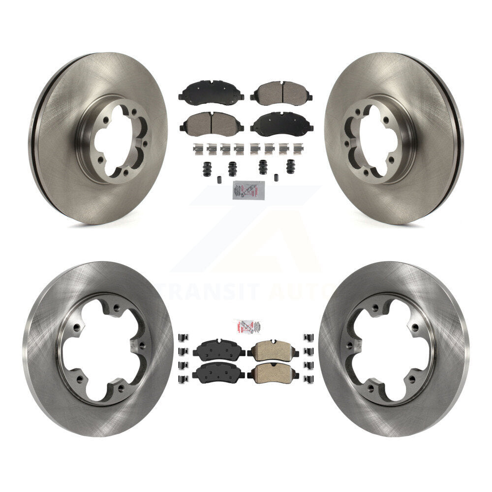 Kit de plaquettes semi-métalliques avant et arrière et disques de frein pour Ford Transit-350 HD