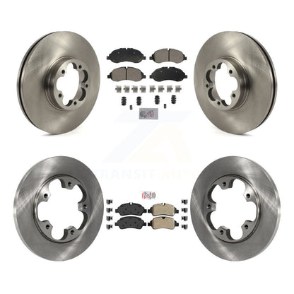 Kit de plaquettes semi-métalliques avant et arrière et disques de frein pour Ford Transit-350 HD