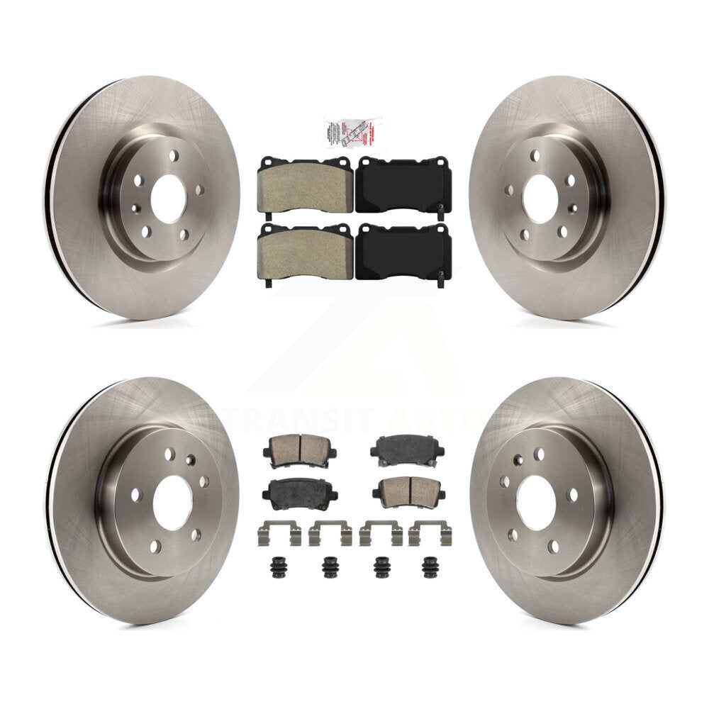 Kit de plaquettes en céramique et de rotors de frein à disque, semi-métalliques avant et arrière, pour Cadillac XT