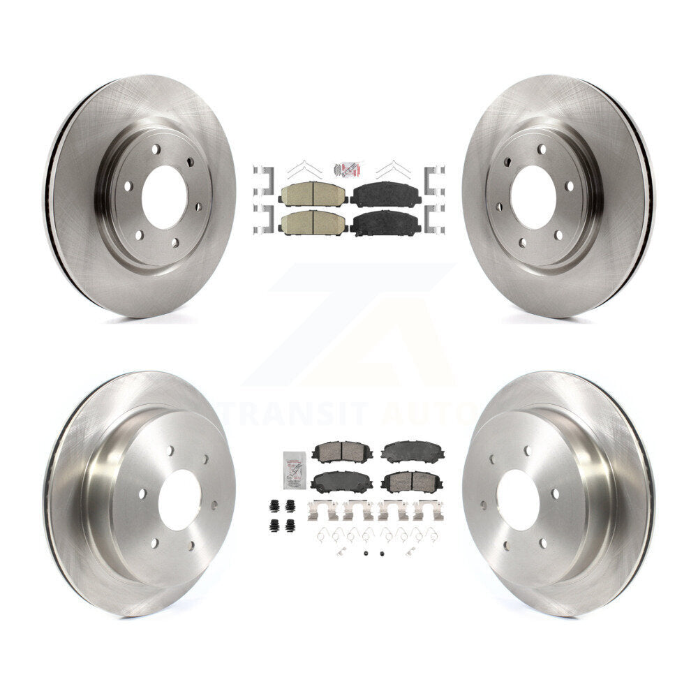 Kit de plaquettes en céramique et de rotors de frein à disque avant et arrière, pour Nissan TITAN 2017 – 2023