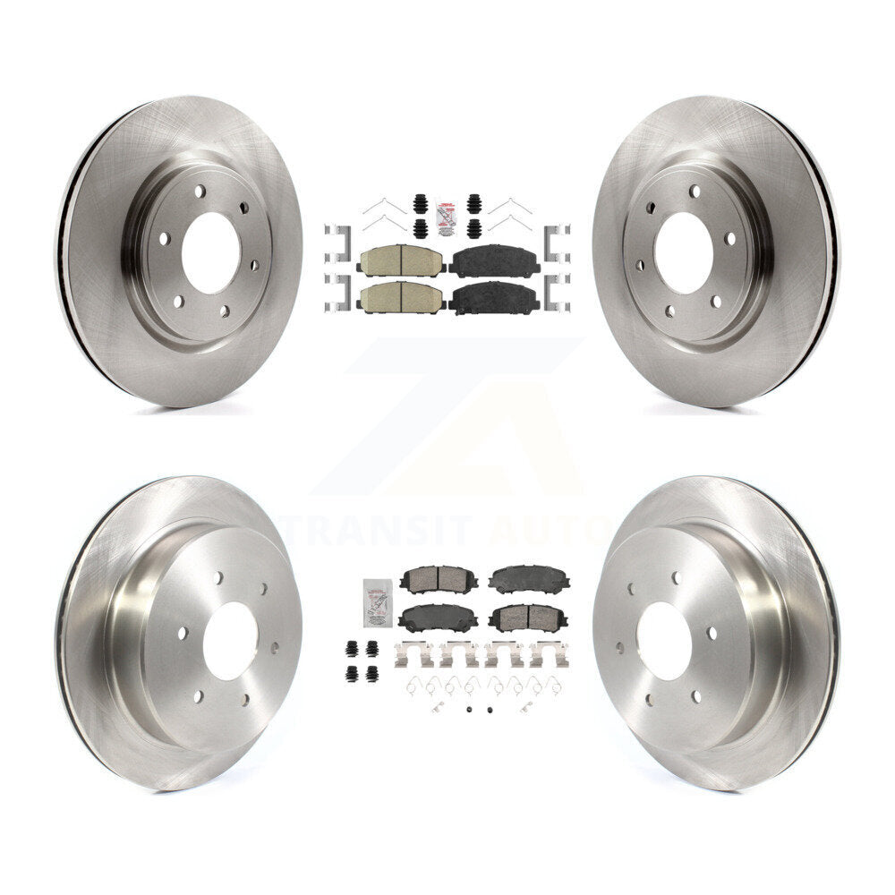 Kit de plaquettes en céramique et de rotors de frein à disque avant et arrière, pour Nissan TITAN 2017 – 2023